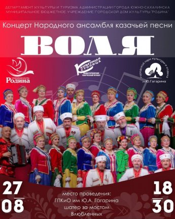 Афиша!!!! Ансамбль «Воля»