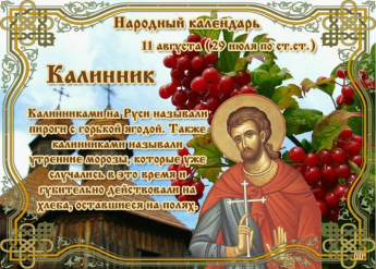 11 августа отмечается народный праздник Калинник.